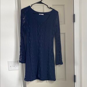 Blue Rain Navy Lace Dress
